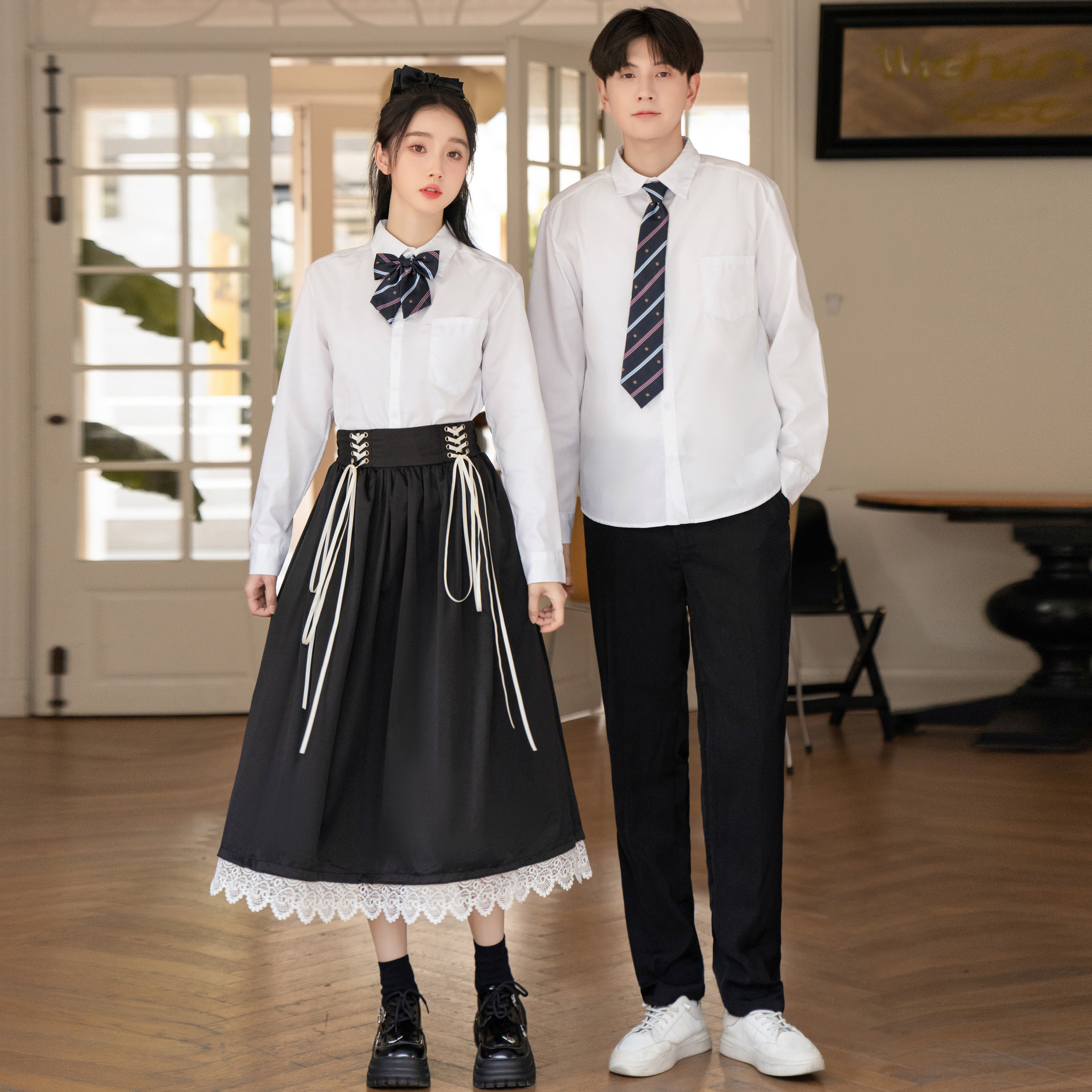 初中生毕业班服运动会合唱表演服高中生诗歌朗诵演讲比赛长裙套装