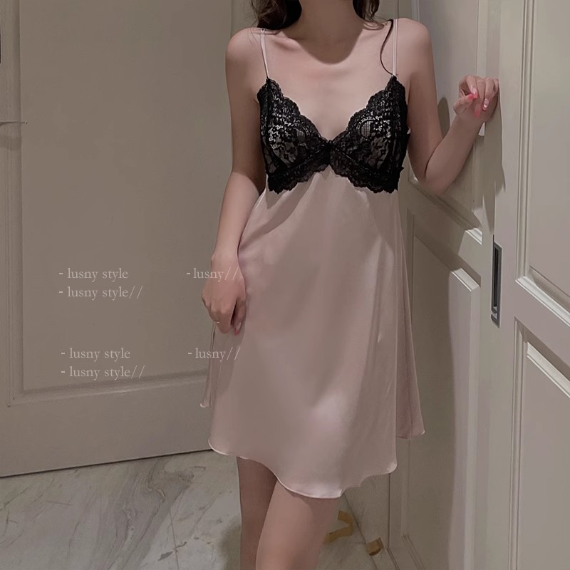 Sexy pajamas, pure lust style, lace pajama dress, female