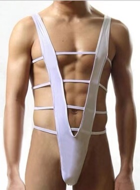 Men's sexy thong sm lingerie Concave convex bag Rainbow flag