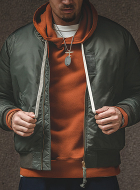马登工装 美式空中MA1飞行员夹克棉服短款棉衣加厚棒球服外套男冬