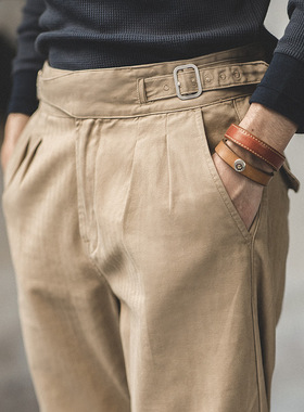 马登工装美式复古廓尔格裤子那不勒斯卡其好莱坞西裤库尔喀男秋冬