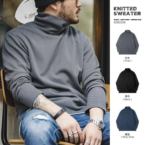 高领马登工装打底衫卫衣