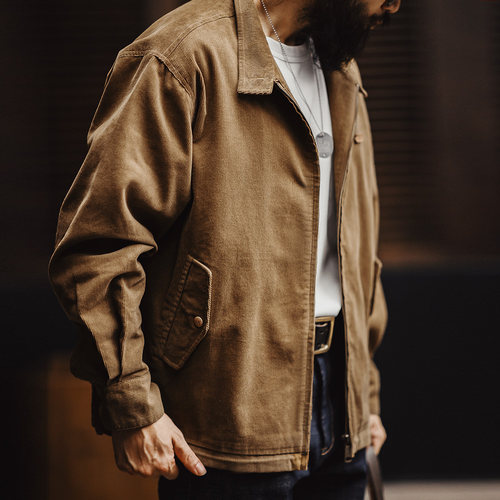 马登工装美式灯芯绒哈灵顿G9夹克