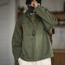马登工装美式复古海军甲板服军事风衣恶劣天气外套卫衣连帽衫男秋