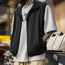 男士 背心无袖 夏 山系机能立领马甲黑色户外通勤叠穿轻薄款 马登工装