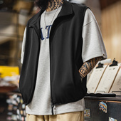 男士 背心无袖 夏 山系机能立领马甲黑色户外通勤叠穿轻薄款 马登工装