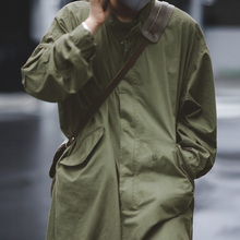 马登工装 美式复古M65战壕派克服鱼尾风衣parka长款大衣外套男春