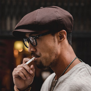 马登工装 复古棒球贝雷画家报童帽八角浴血黑帮刀片帽子剃刀党男春