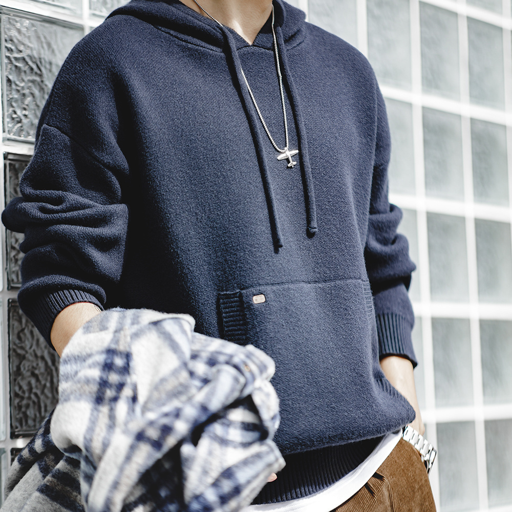 马登工装美式休闲针织连帽卫衣