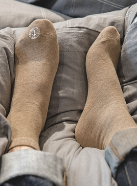 马登工装 复古海中船锚印花中筒袜美式吸汗ins袜子纯色防滑袜男春