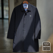 复古Teflon三防巴尔玛肯风衣翻领中长款 马登工装 美式 大衣外套男春