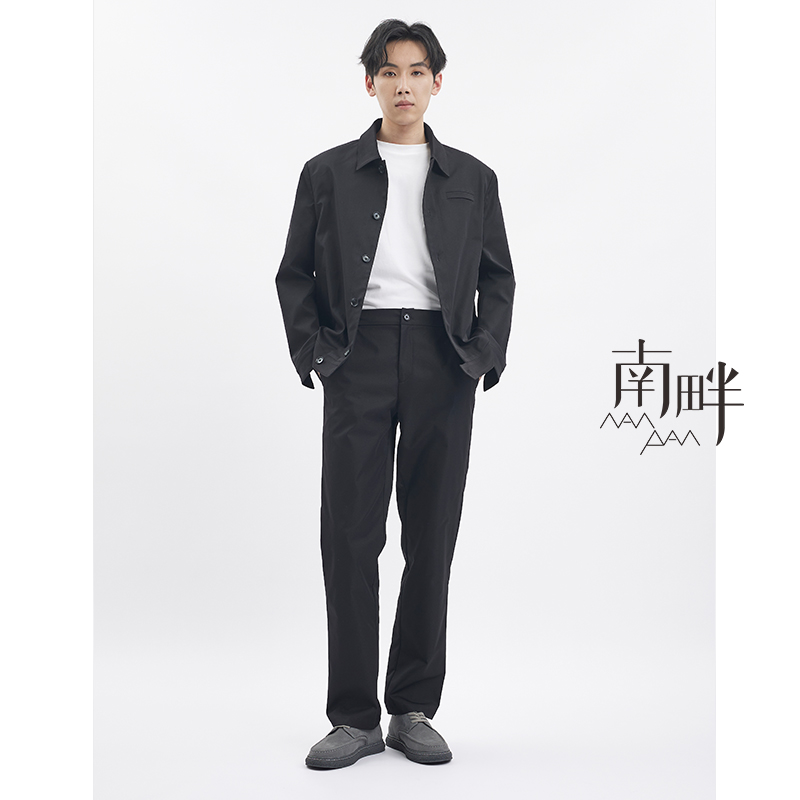 黑色高级棉质感小众轻奢休闲套装