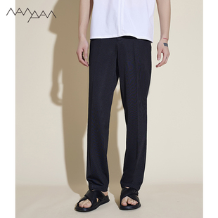 西裤 2025SPR 黑色针织弹力百搭休闲直筒男士 时髦感 简约经典