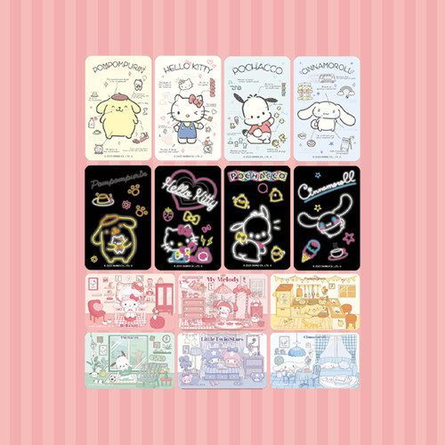 三丽鸥贴纸3D变色图案光栅透卡