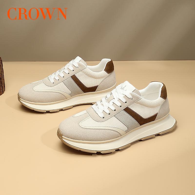 CROWN/皇冠跑步鞋春夏季新款网面透气跑步鞋减震轻盈慢跑男鞋