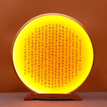佛龛圆形背景灯佛像背光灯佛堂神台背后佛光圈观音背光佛龛装饰