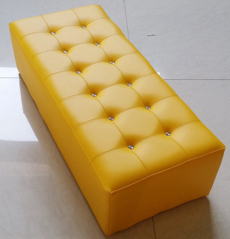 幼儿园门口换鞋凳阅读区沙发长条早教软包凳实木皮质面包格子凳子