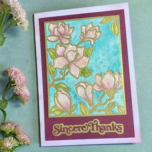 die手账Scrapbook制作 cutting 6653花朵背景框 切割模板DIY模具