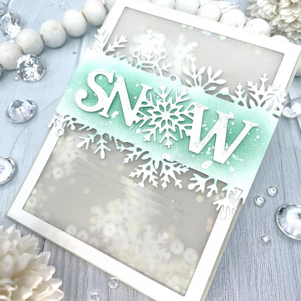 4679snow字母 切割模板DIY模具cutting die贺卡Scrapbook手账制作