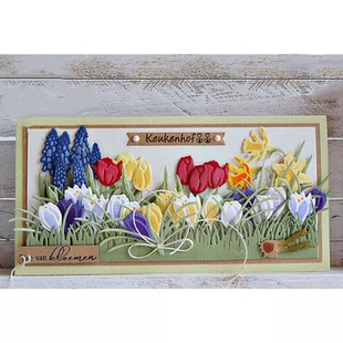 7090小草花边 die贺卡Scrapbook手账制作 切割模板DIY模具cutting