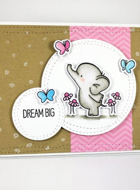 5896双线压痕圆形切割模板DIY模具cutting die手账Scrapbook制作