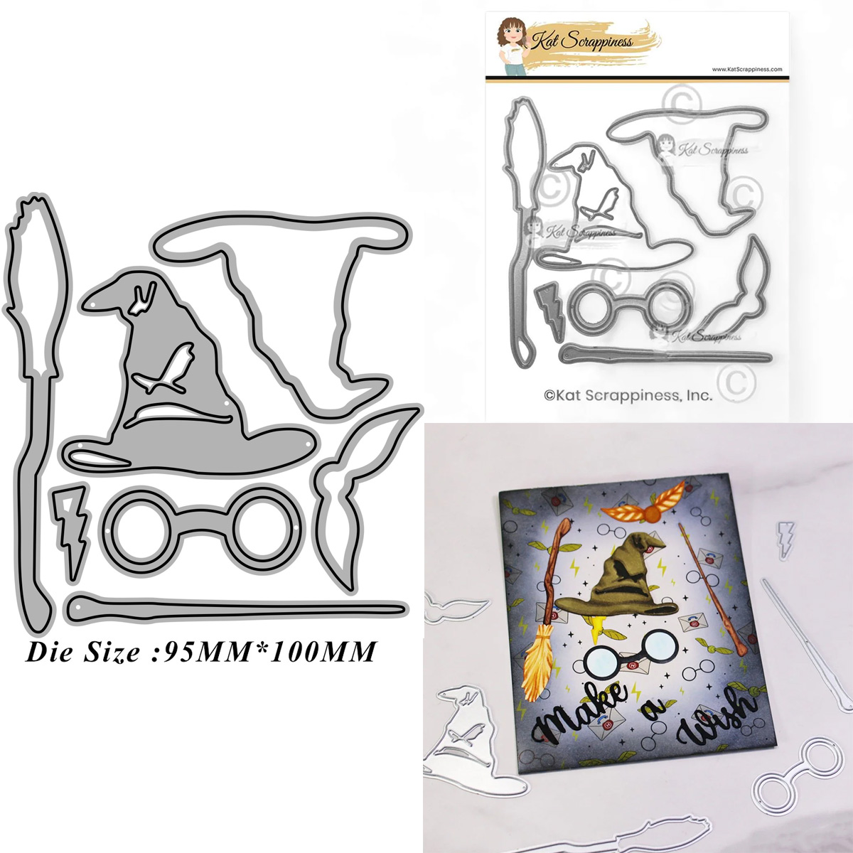 6853女巫帽万圣节 切割模板DIY模具cutting die手账Scrapbook相册