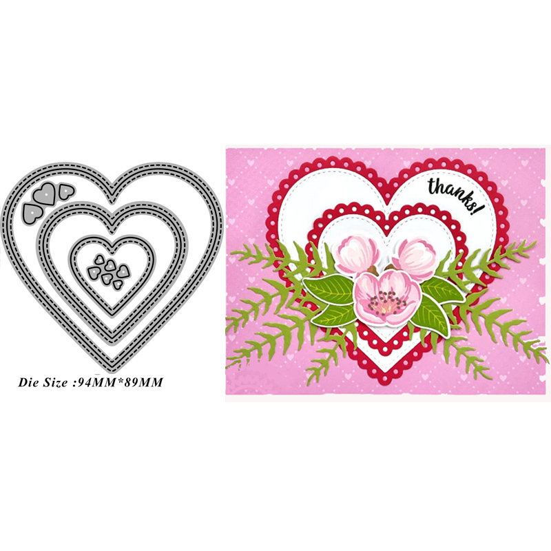 6101爱心 切割模板DIY模具 cutting die贺卡Scrapbook手账制作