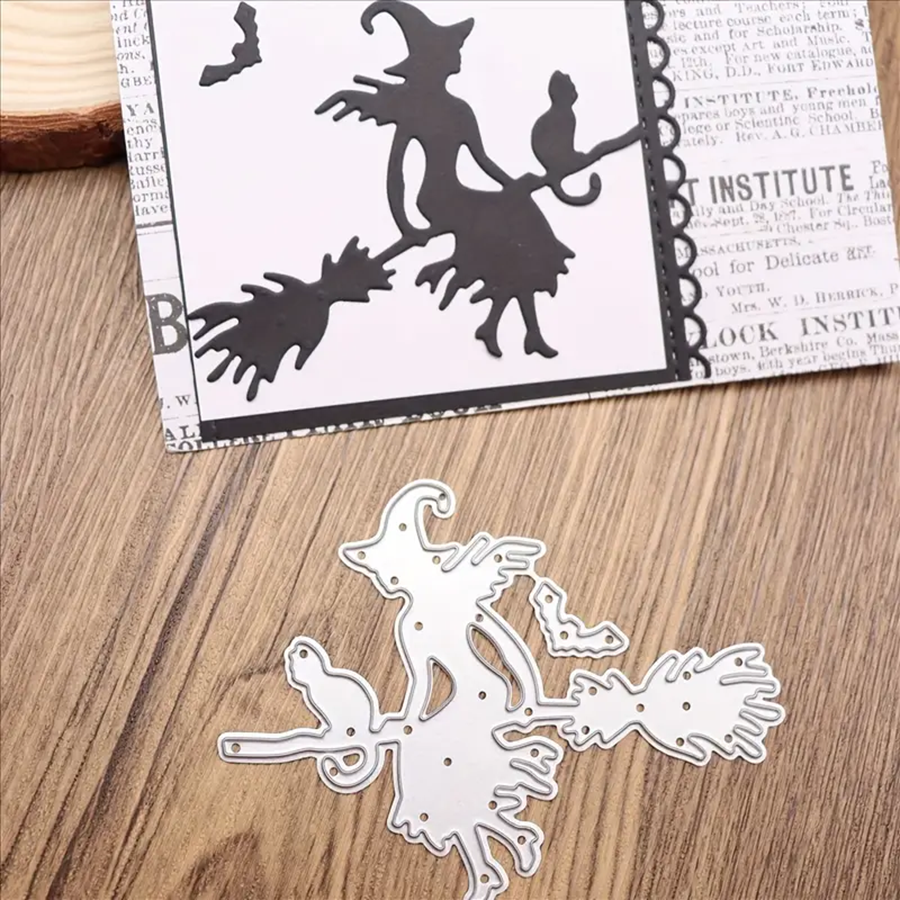6953 万圣节女巫 切割模板DIY模具cutting die贺卡相册手账制作