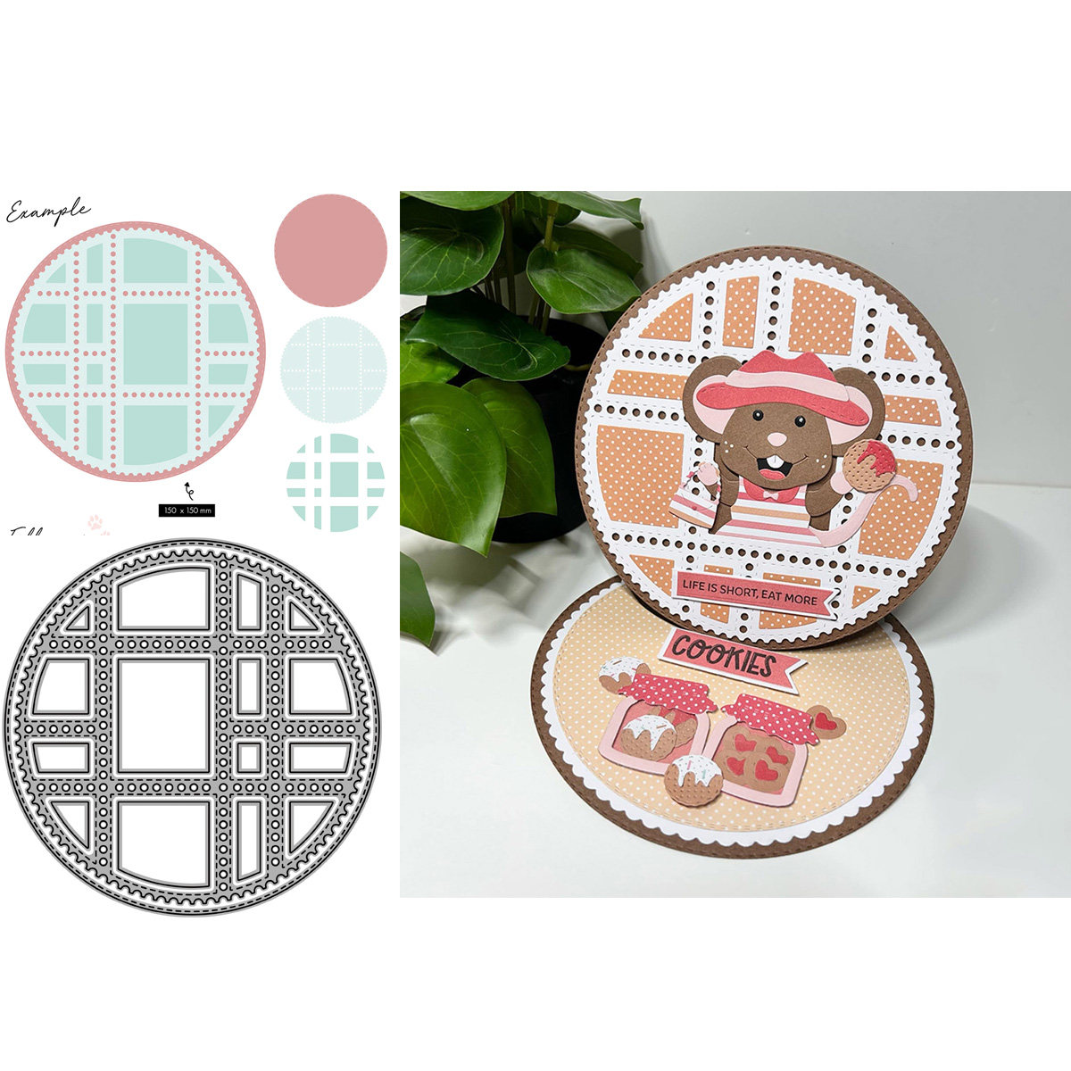 7423邮票圆框切割模具DIY cutting die碳钢模板Scrapbook手账制作