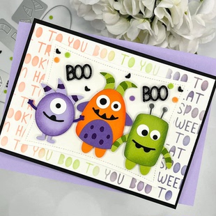 7757万圣节鬼 切割模板DIY模具cutting die手账Scrapbook贺卡制作