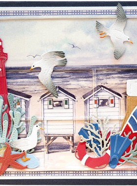 7659海鸥 切割模板DIY模具cutting die手账Scrapbook贺卡制作