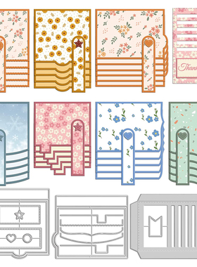 C195 3款标签框架Scrapbook切割模板DIY模具cutting dies贺卡制作