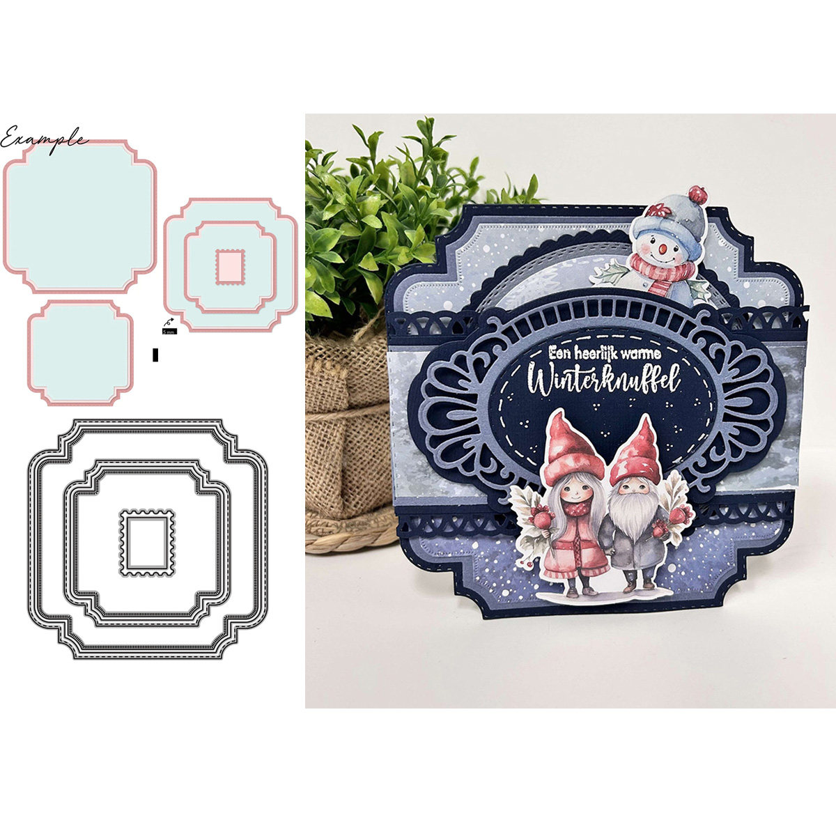 7425方框 切割模具DIY cutting die碳钢模板Scrapbook手账制作