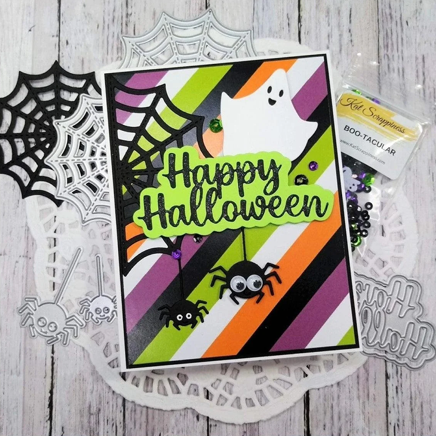 6857万圣节英文 切割模板DIY模具cutting die贺卡Scrapbook手账