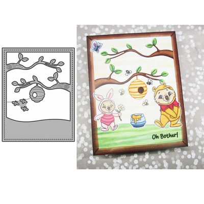 8143蜜蜂蜂窝背景切割模板DIY模具Cutting die Scrapbook手账制作