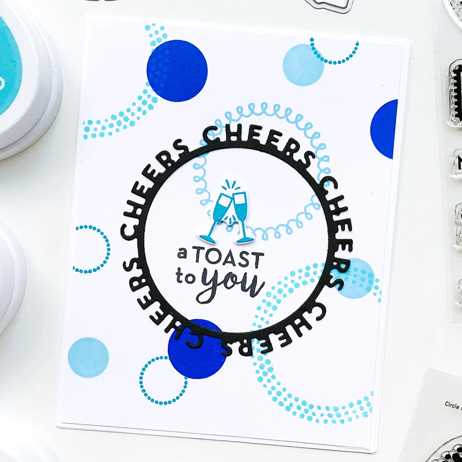 6170圆环英文切割模板DIY模具 cutting die贺卡Scrapbook手账制作