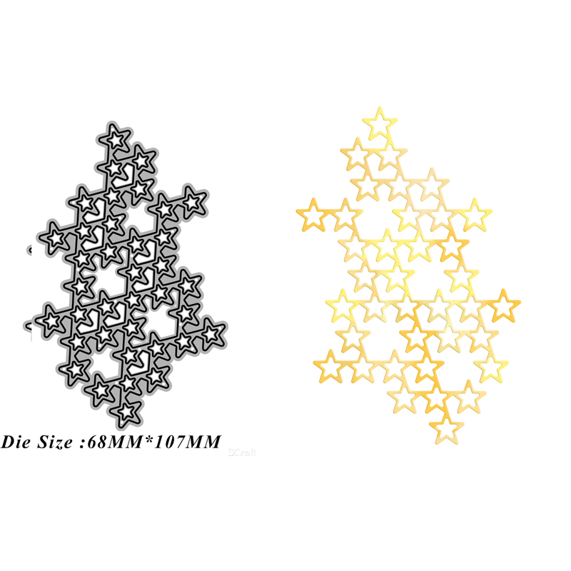 6136星星背景切割模板DIY模具 cutting die贺卡Scrapbook手账制作