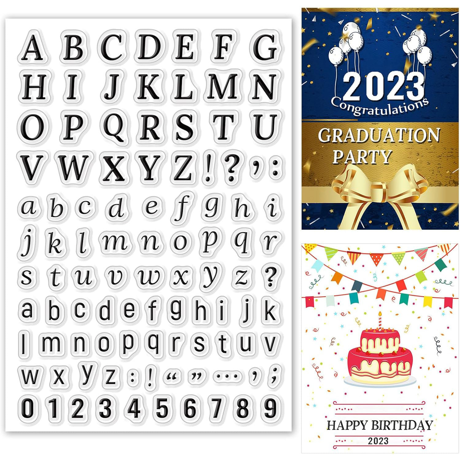 7105英文 DIY Scrapbook贺卡 硅胶成品手账透明印章图章