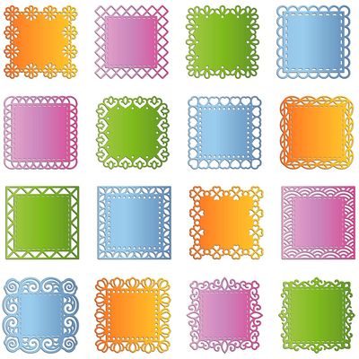 6720方形花边框 切割模板DIY模具 cutting die贺卡Scrapbook手账