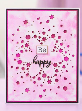 6315花朵背景 切割模板DIY模具cutting die手账Scrapbook贺卡制作