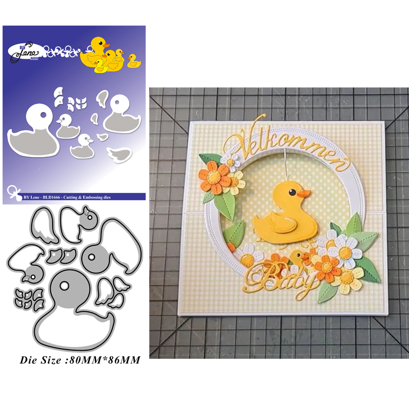 6568鸭子婴儿用品切割模板DIY模具 cutting die贺卡Scrapbook制作