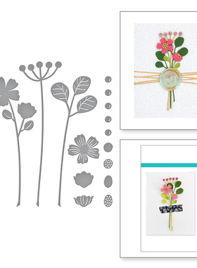 5507花草叶子 Scrapbook切割模板DIY模具cutting dies手账制作