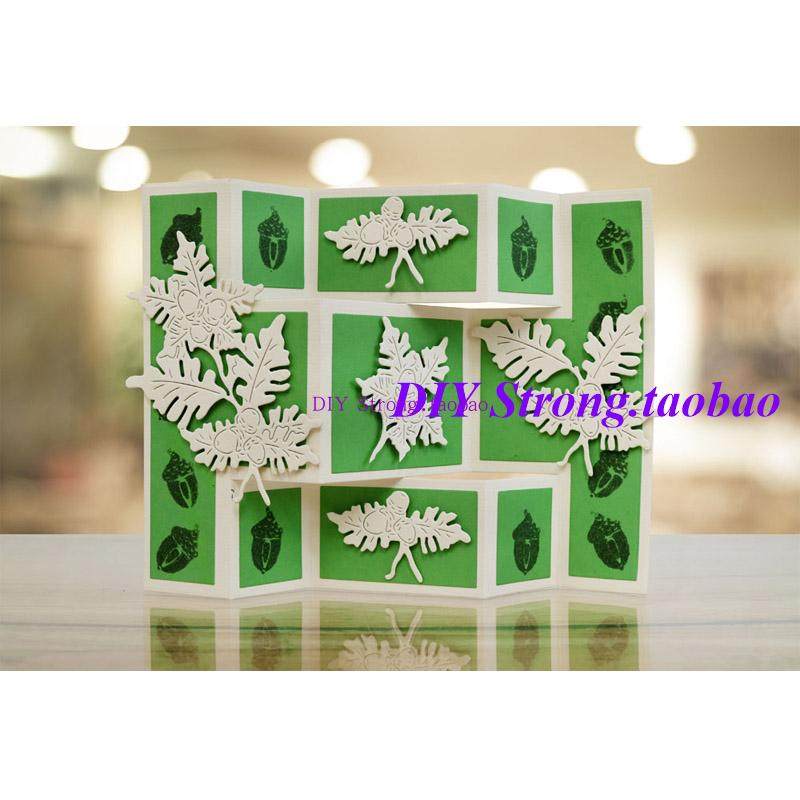 圣诞树叶K13 Scrapbook DIY相册制作卡片 切割模具 贺卡手账制作