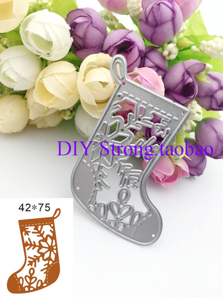 切割模板DIY模具cutting die贺卡相册Scrapbook手账制作 袜子Y431