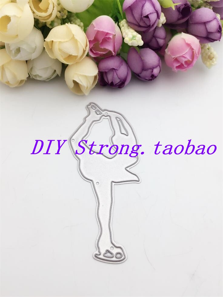 切割模板DIY模具cutting die贺卡相册Scrapbook手账制作 滑冰Q11