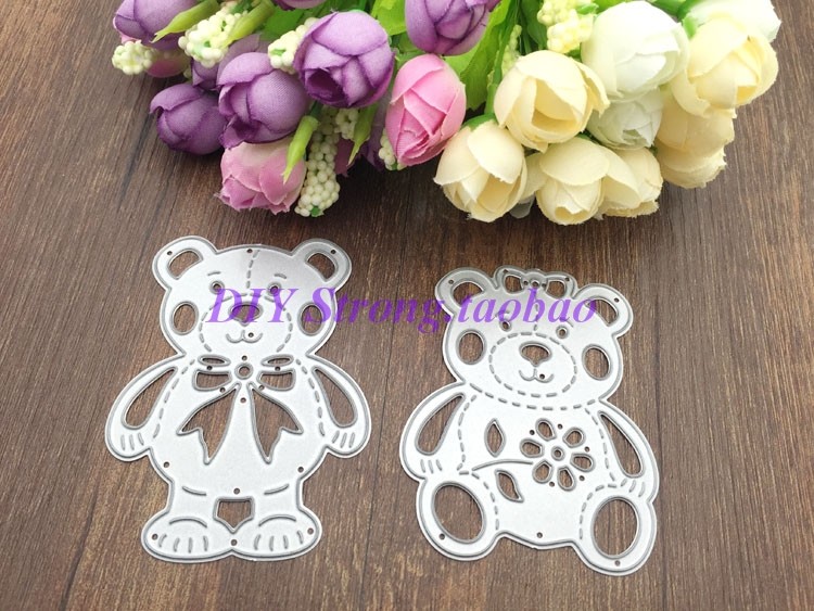 银色切割模板DIY模具cutting die贺卡Scrapbook账制作 熊Y312