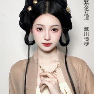 汉朝头饰假发一体式宋朝懒人风格明代古装假发包古风发髻配件