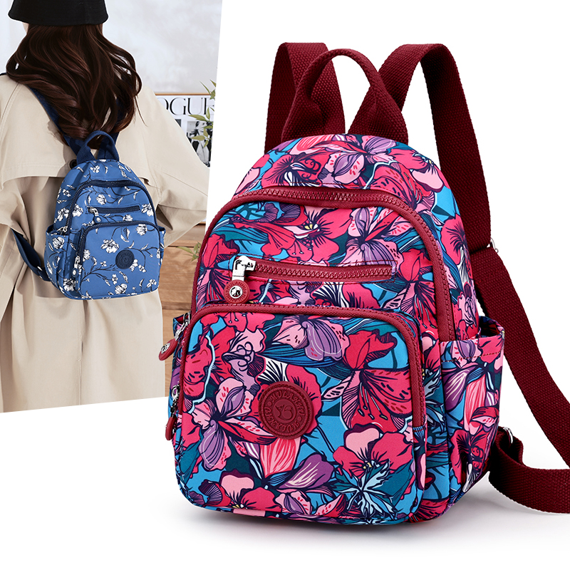 尼龙布双肩包女休闲时尚