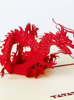 Chinese dragon spring festival greeting card souvenir