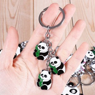 Chinese souvenir China sichuan bambo panda keychain keyring